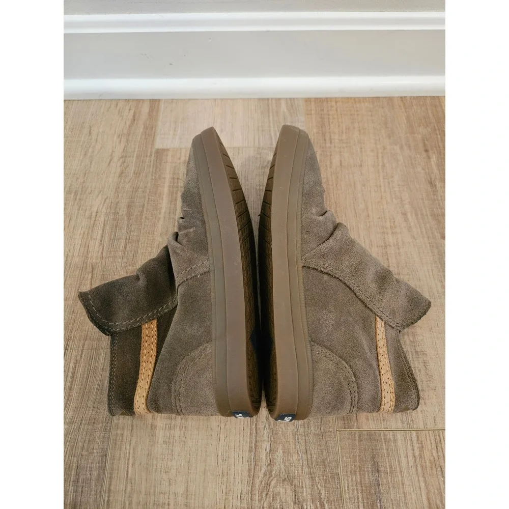 Sperry Crest Vibe Slouch Boots Womens 6 Brown Suede Side Zip Ankle Sneaker Boot